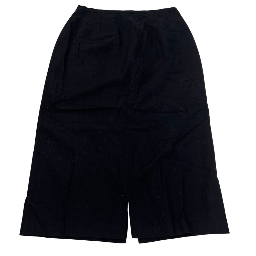 Harve Bénard women’s black wool career business maxi lined skirt